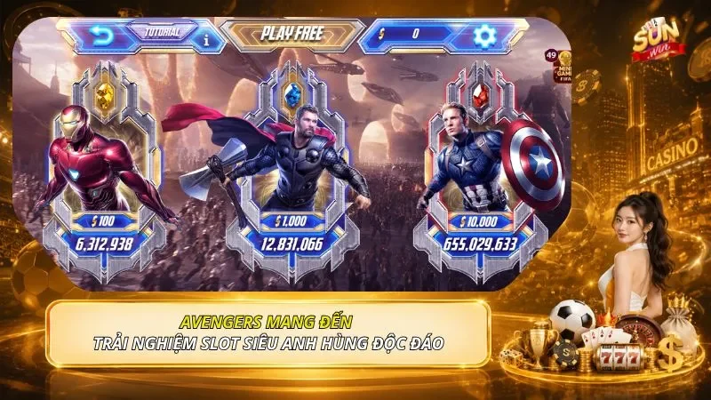 Avengers mang đến trải nghiệm slot siêu anh hùng độc đáo