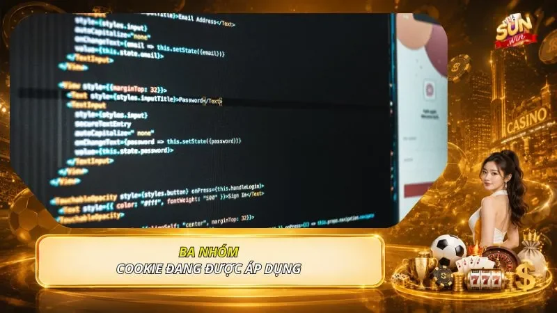 Ba nhóm cookie đang được áp dụng 