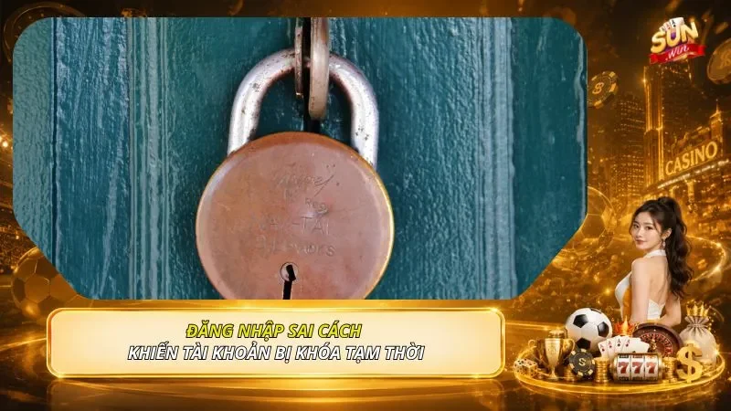 Đăng nhập sai cách khiến tài khoản bị khóa tạm thời