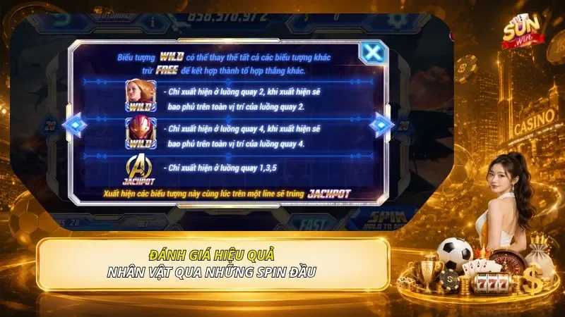 Đánh giá hiệu quả nhân vật qua những spin đầu 
